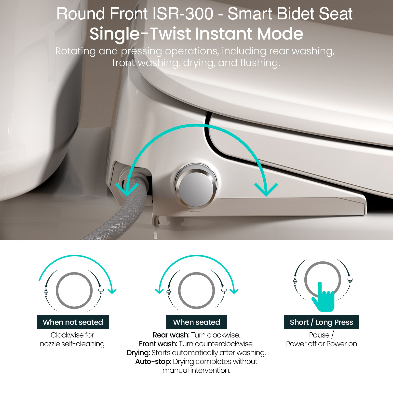 Round Front Bidet Seat | ISR 300