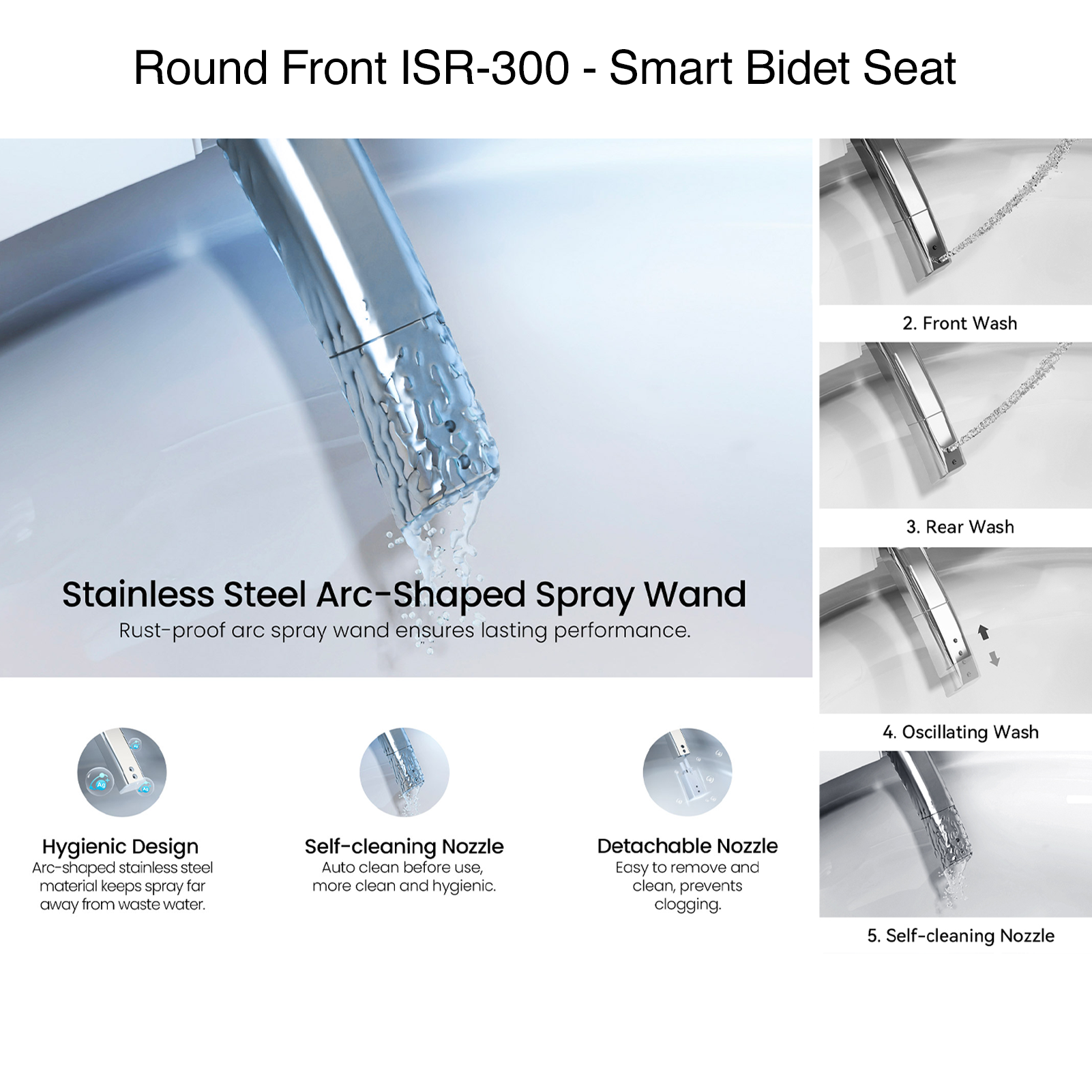 Round Front Bidet Seat | ISR 300