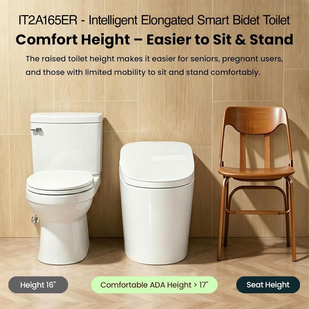 IT2A165ER | Intelligent ADA Elongated Smart Bidet Toilet