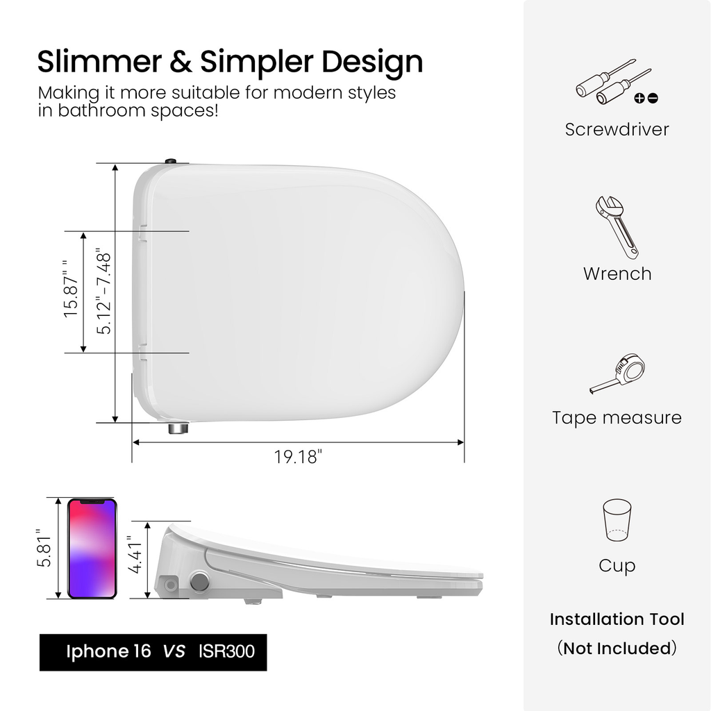 Round Front Bidet Seat | ISR 300