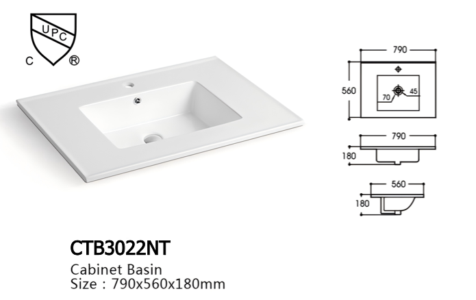 Ceramic Top Basin CTB3022NT